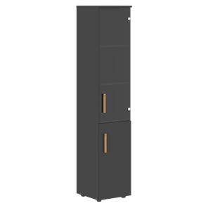 Высокий шкаф колонна с глухой дверью FORTA Черный Графит  FHC 40.2 (L/R) (399х404х1965) в Петрозаводске