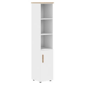 Высокий шкаф с глухой малой дверью  правой FORTA Белый-Дуб Гамильтон FHC 40.5 (R) (399х404х1965) в Петрозаводске - предосмотр