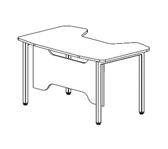 Стол для компьютера SKILLL SSTG 1385, (1360x850x747),  Антрацит /Металлик в Петрозаводске - предосмотр 1