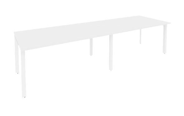 Конференц-стол для переговоров O.MP-PRG-2.4 Белый/Белый бриллиант в Петрозаводске - изображение