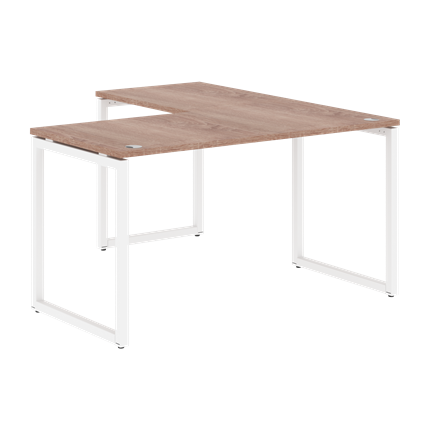 Письменный стол угловой левый XTEN-Q Дуб-сонома- белый XQCT 1415 (L) (1400х1500х750) в Петрозаводске - изображение