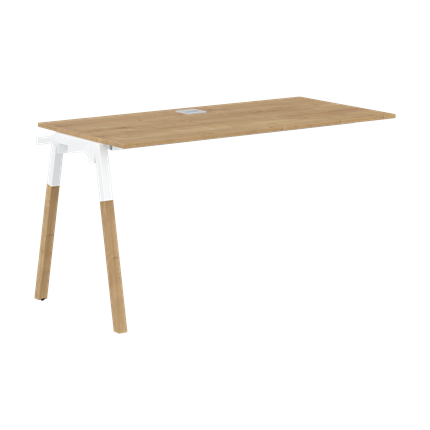 Переговорный стол FORTA Дуб Гамильтон-Белый-Бук  FIST 1367  (1380х670х733) в Петрозаводске - изображение