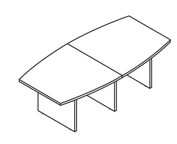 Стол для совещаний MORRIS TREND Антрацит/Кария Пальмираа MCT 2412.1 (2400x1200x750) в Петрозаводске - предосмотр 1