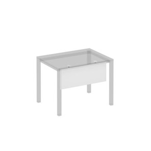 Экран стола защитный (ДСП) с кронштейнами для стола 100 на белом металлокаркасе Комфорт КФ, белый премиум (85x3.2x1.8) К.Б1 810 в Петрозаводске