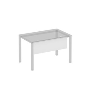 Экран стола защитный (ДСП) с кронштейнами для стола 120 на белом металлокаркасе Комфорт КФ, белый премиум (120x3.2x1.8) К.Б1 812 в Петрозаводске