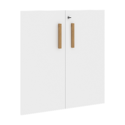 Низкие двери для шкафов с замком FORTA Белый FLD 40-2(Z) (794х18х766) в Петрозаводске - изображение
