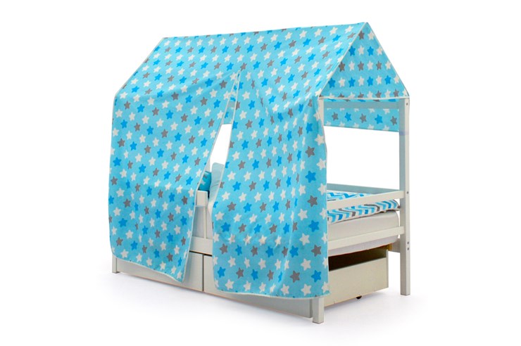 Крыша текстильная для кровати-домика Svogen (звезды, голубой) в Петрозаводске - изображение 1