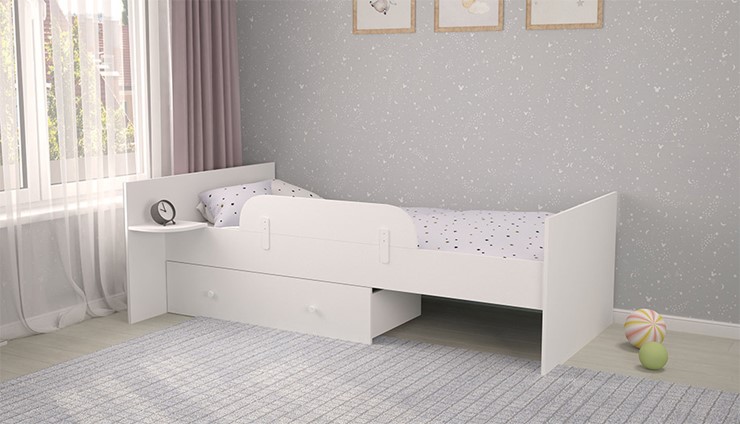 Набор деталей для кровати POLINI Kids French/Ameli 900 Белый в Петрозаводске - изображение 3