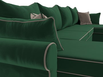 Большой П-образный диван Элис, Зеленый (велюр) в Петрозаводске - предосмотр 5
