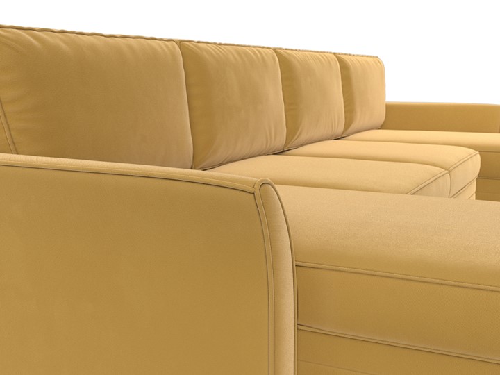 Большой П-образный диван София, Желтый (Микровельвет) в Петрозаводске - изображение 3