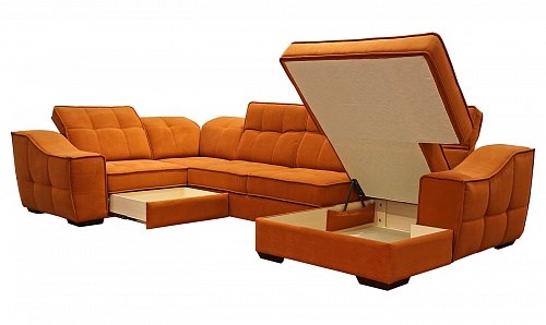 Угловой диван N-11-M (П1+ПС+УС+Д2+Д5+П1) в Петрозаводске - изображение 1