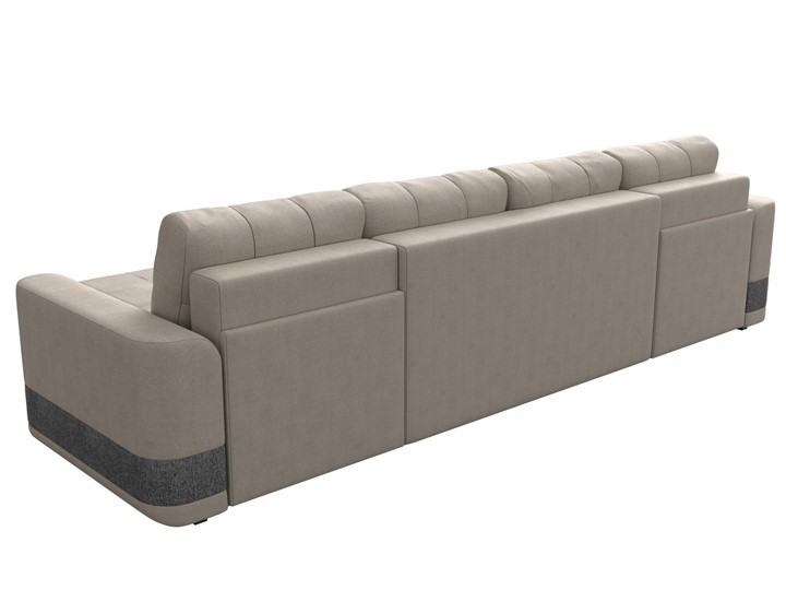 П-образный диван Честер, Бежевый/серый (рогожка) в Петрозаводске - изображение 8