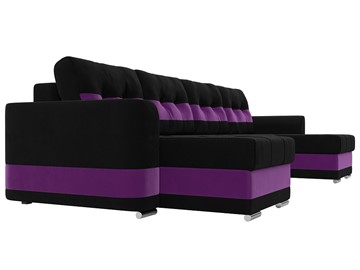 П-образный диван Честер, Черный/фиолетовый (вельвет) в Петрозаводске - предосмотр 2