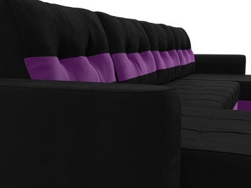 П-образный диван Честер, Черный/фиолетовый (вельвет) в Петрозаводске - предосмотр 3