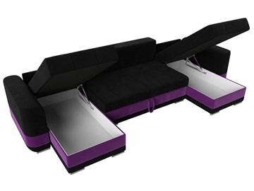 П-образный диван Честер, Черный/фиолетовый (вельвет) в Петрозаводске - предосмотр 5