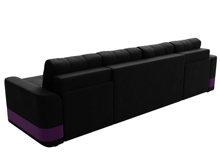 П-образный диван Честер, Черный/фиолетовый (вельвет) в Петрозаводске - изображение 8