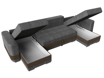 П-образный диван Честер, Серый/коричневый (рогожка) в Петрозаводске - предосмотр 5