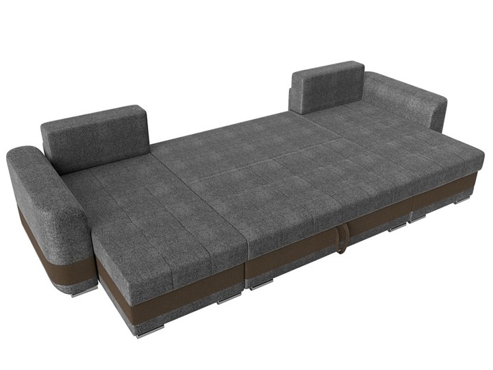 П-образный диван Честер, Серый/коричневый (рогожка) в Петрозаводске - изображение 7