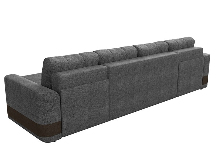 П-образный диван Честер, Серый/коричневый (рогожка) в Петрозаводске - изображение 8