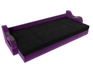 П-образный диван Меркурий П, Черный/фиолетовый (вельвет) в Петрозаводске - предосмотр 5