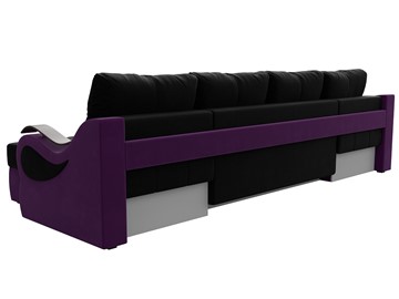 П-образный диван Меркурий П, Черный/фиолетовый (вельвет) в Петрозаводске - предосмотр 7