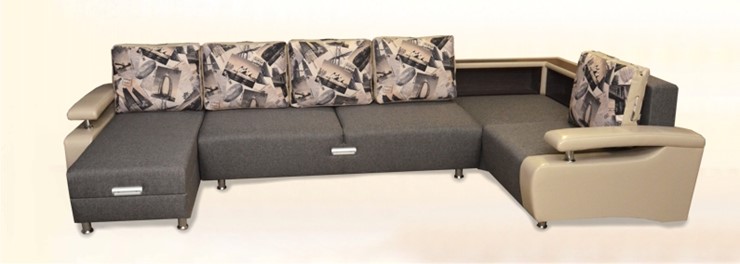 П-образный диван Престиж-15 люкс с полкой в Петрозаводске - изображение 2