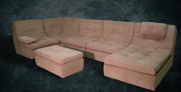 П-образный диван Премьер со столом-пуфом в Петрозаводске - предосмотр