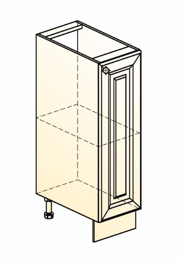 Тумба на кухню Мишель L200 (1 дв. гл.) эмаль (белый/белый) в Петрозаводске - изображение 1