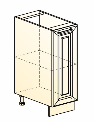Шкаф рабочий Мишель L300 (1 дв. гл.) эмаль (белый/белый) в Петрозаводске - изображение 1