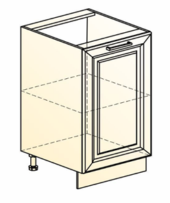 Шкаф рабочий Мишель L500 (1 дв. гл.) эмаль (белый/белый) в Петрозаводске - предосмотр 1