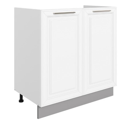 Шкаф рабочий Мишель под мойку L800 (2 дв. гл.) эмаль (белый/белый) в Петрозаводске - изображение
