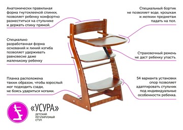 Детский стул Усура бежево-белый в Петрозаводске - предосмотр 5