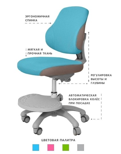 Кресло детское Holto-4F голубое в Петрозаводске - изображение 3