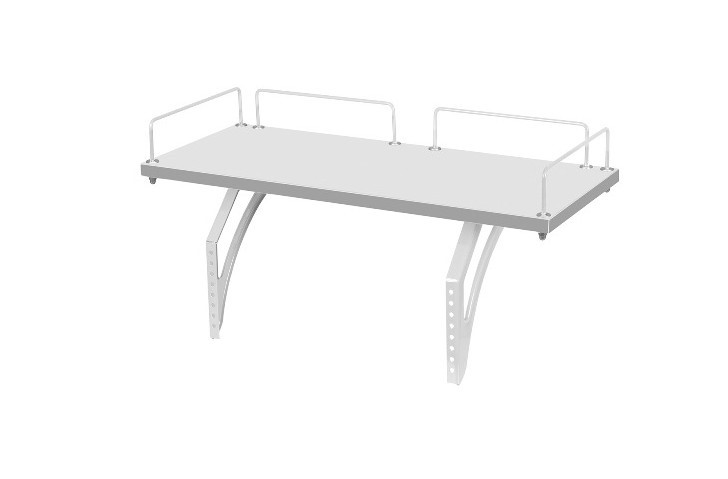 Детский стол-трансформер 1/75-40 (СУТ.25) + Polka_z 1/600 (2 шт.) + Polka_b 1/550 (2 шт.)  + Tumba 1 белый/серый/бежевый в Петрозаводске - изображение 2