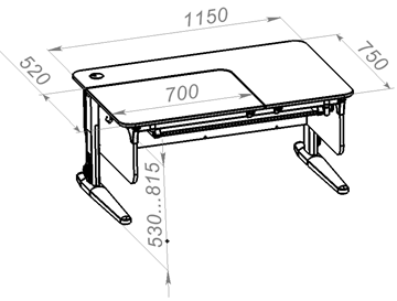Детский стол-трансформер L/70-45 (СУТ.62) + Tumba 8 белый/серый/серый с лотком в Петрозаводске - предосмотр 1