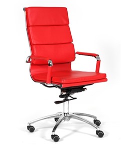 Кресло компьютерное CHAIRMAN 750 экокожа красная в Петрозаводске - предосмотр