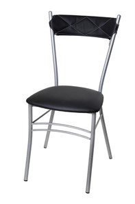Кухонный стул Бистро Софт СРП-080С Эмаль, с мягкой спинкой Экотекс черный в Петрозаводске - предосмотр